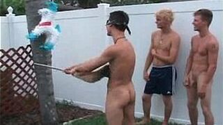 Sexual young twinks screwing at poolside - porn video