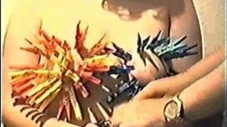 Amateur slut gets punished with clothpins - porn video