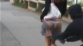 CZECH AMATEUR GIRLS SHARKED ON THE STREETS - porn video