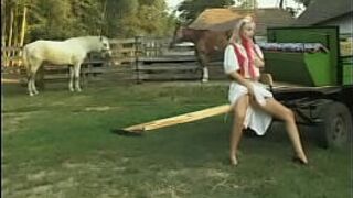 paesant fucks outdoor in the farm with two men - porn video