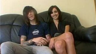 Amateur couple home action with facial cumshot - porn video