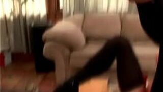 Nasty blonde bitch in sexy red panties - porn video