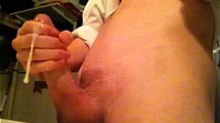 Male Teenager Masturbating Until Messy Orgasm - porn video