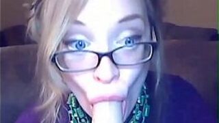 Mrs tears Sloppy deep dildo suck - porn video