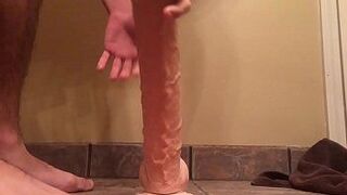 Young guy using three big dildos on his tight ass - porn video
