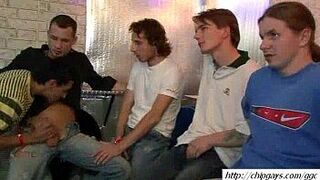 Hardcore anal sex in gay orgy - porn video